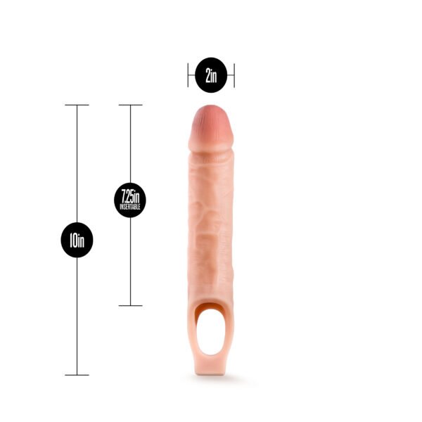 Performance 10in Cock Sheath Penis Extender Vanilla